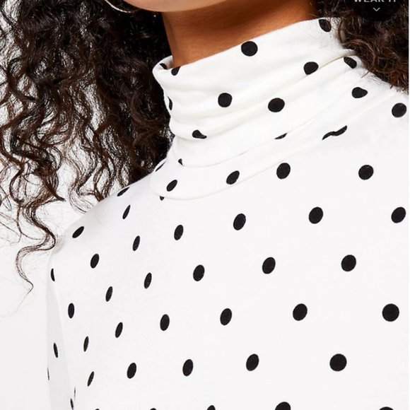 Loft Modern Turtleneck Polka Dot - Picture 2 of 4